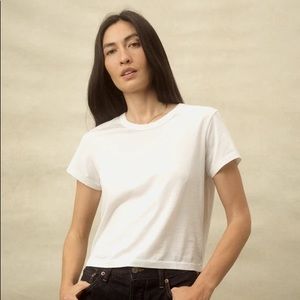 NWOT Buck Mason Pima Cropped Easy Crew